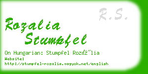 rozalia stumpfel business card